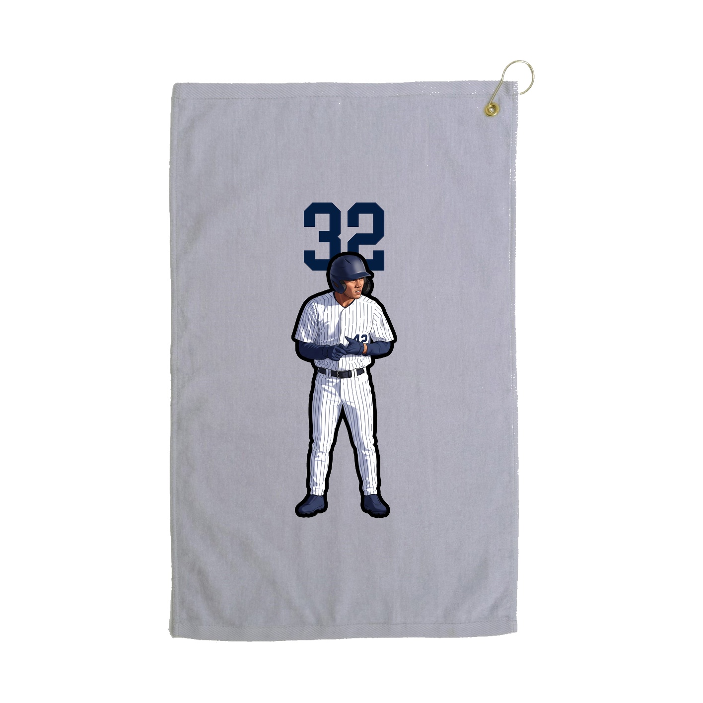Golf Towel — Number Top in Grey