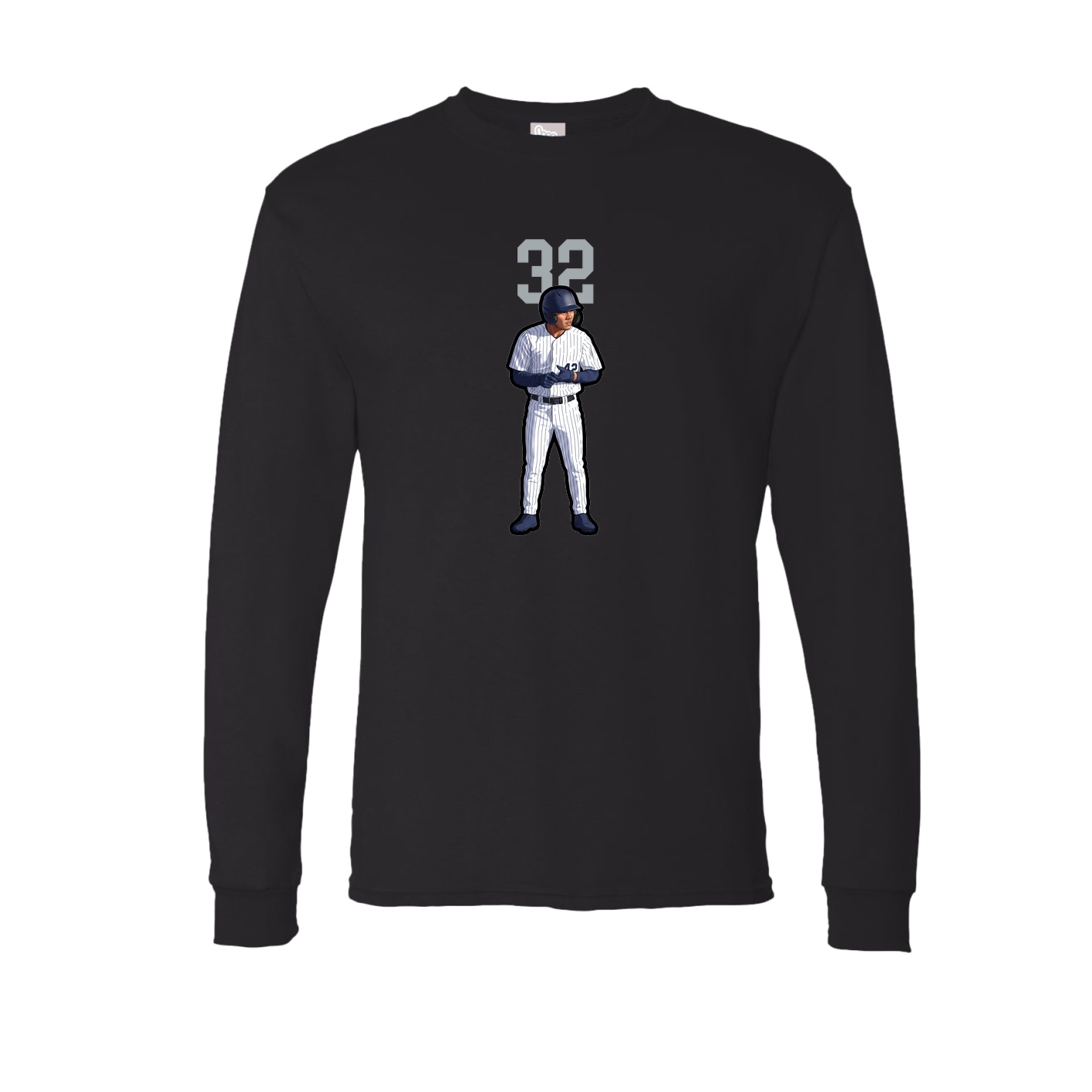 Long Sleeve Tee — Number Top in Black