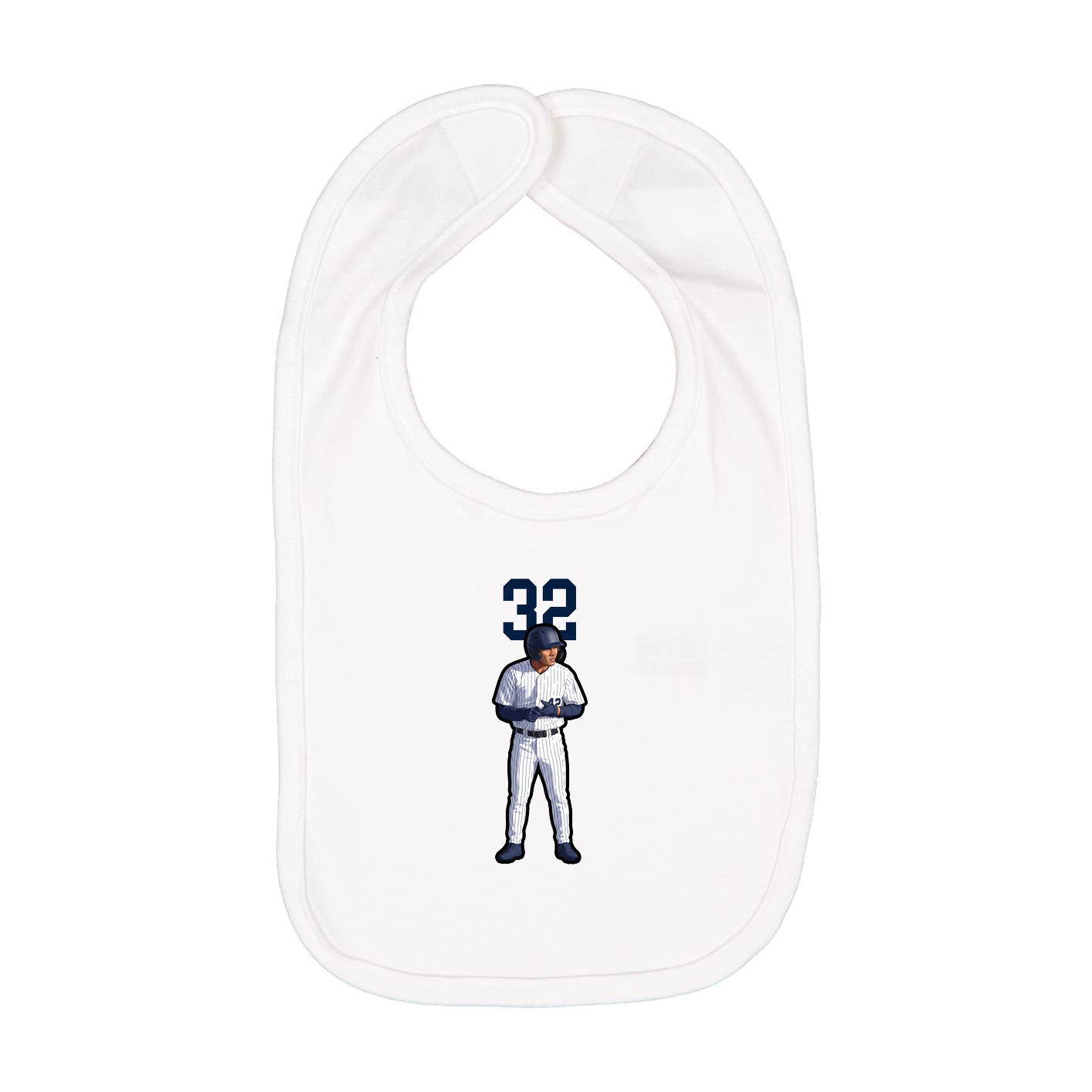 Infant Bib — Number Top in White