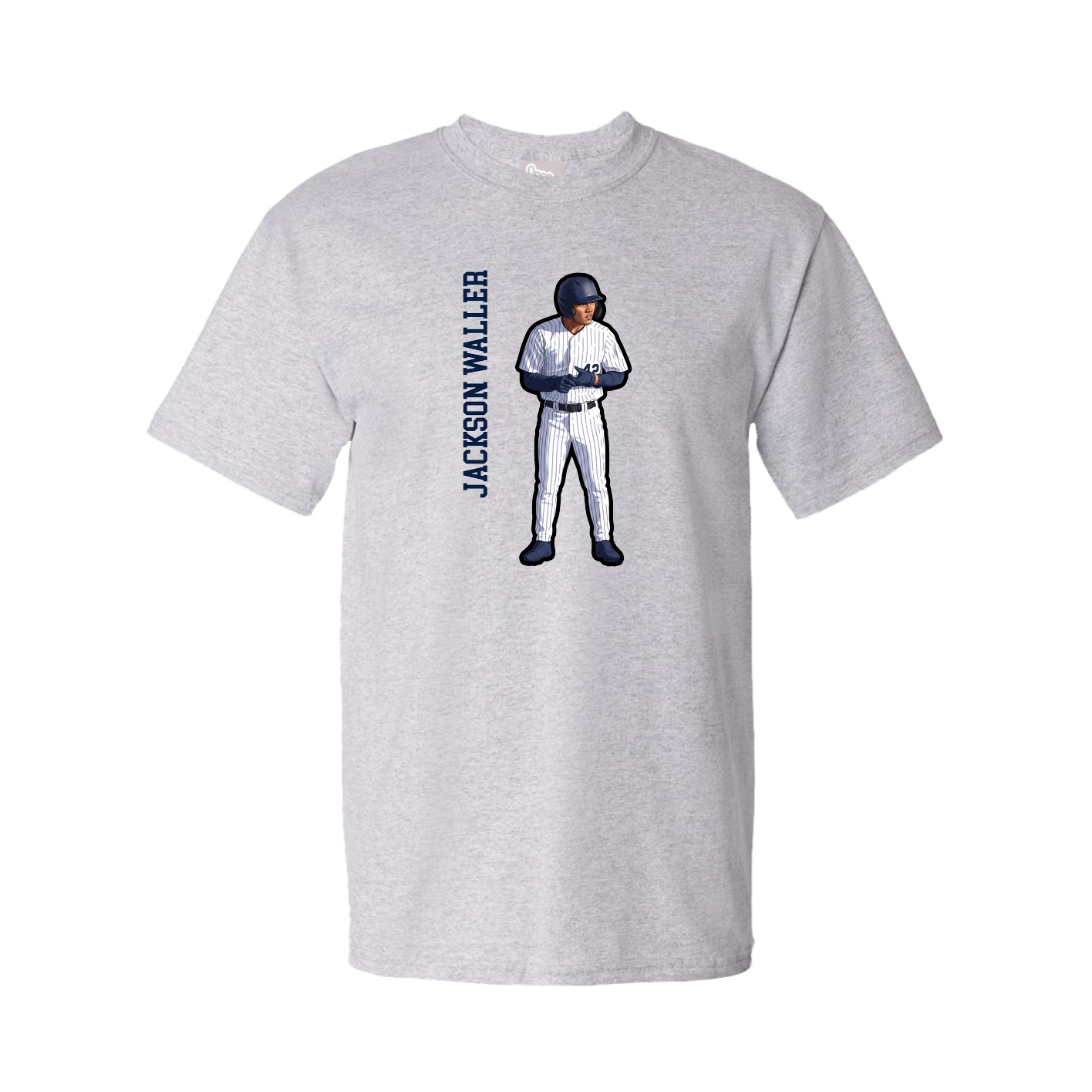 Tee — Name Vertical in Grey