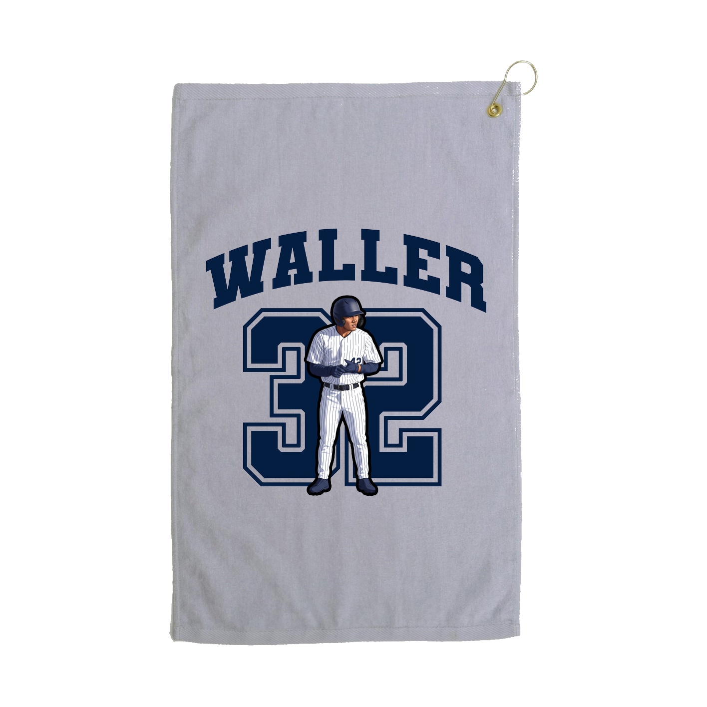 Golf Towel — Number in Grey