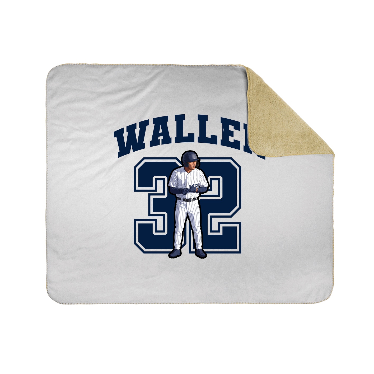 Throw Blanket — Number in White