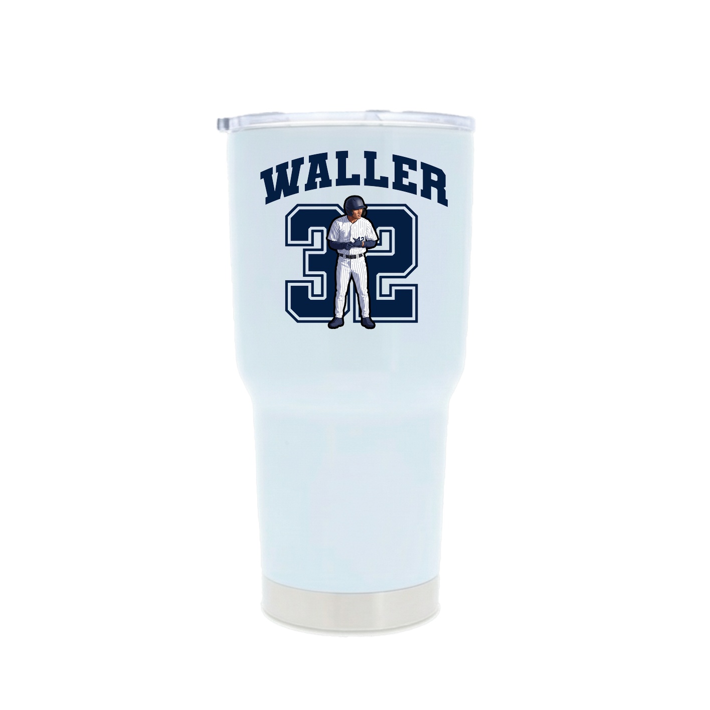 30oz Stainless Steel Tumbler — Number in White