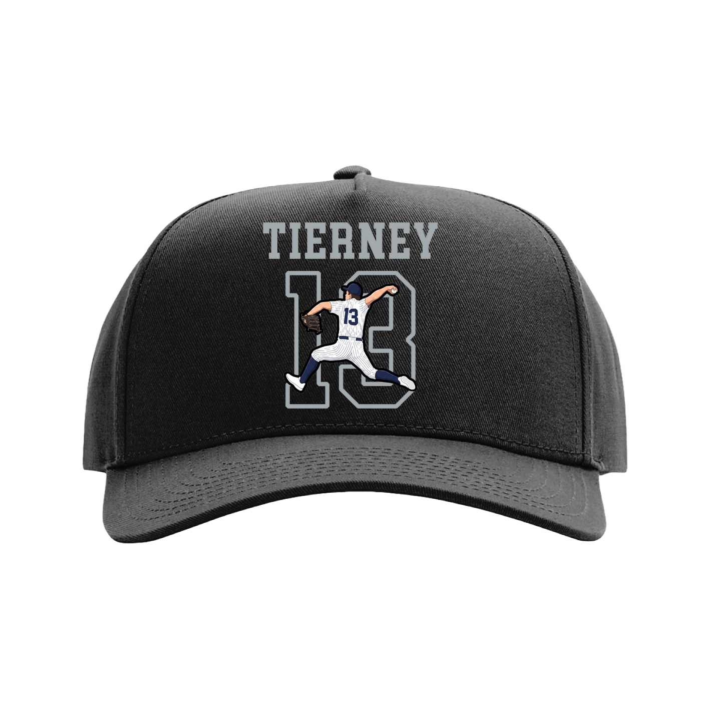 Full Fabric Five-Panel Champ Cap — Shirsey in Black