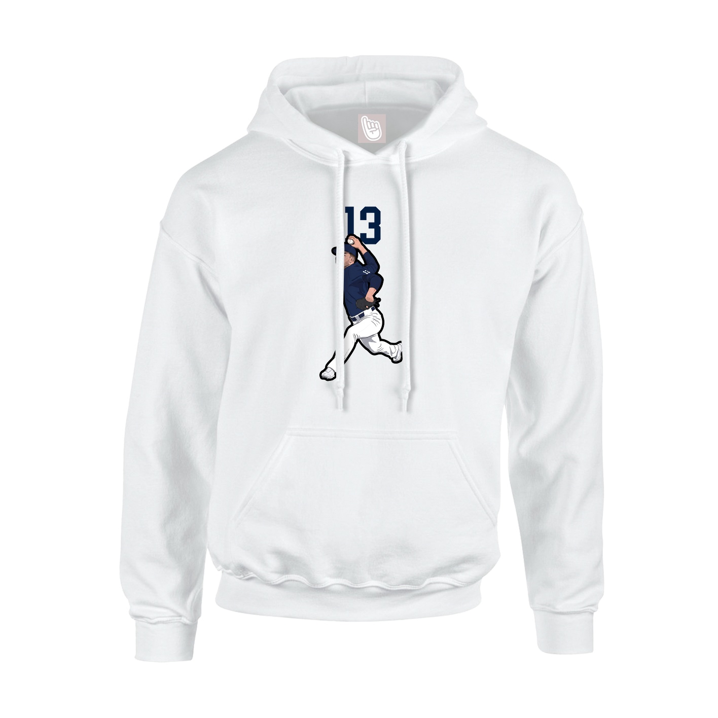 Hoodie — Number Top in White