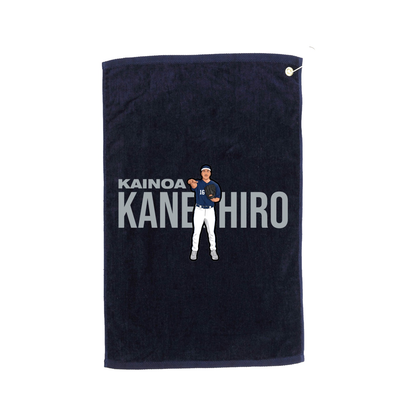 Golf Towel — Player Name in Navy
