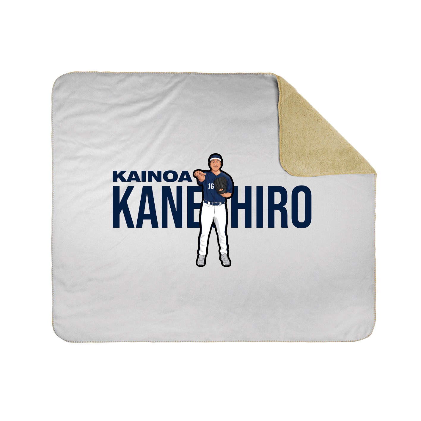 Throw Blanket — Player Name in White