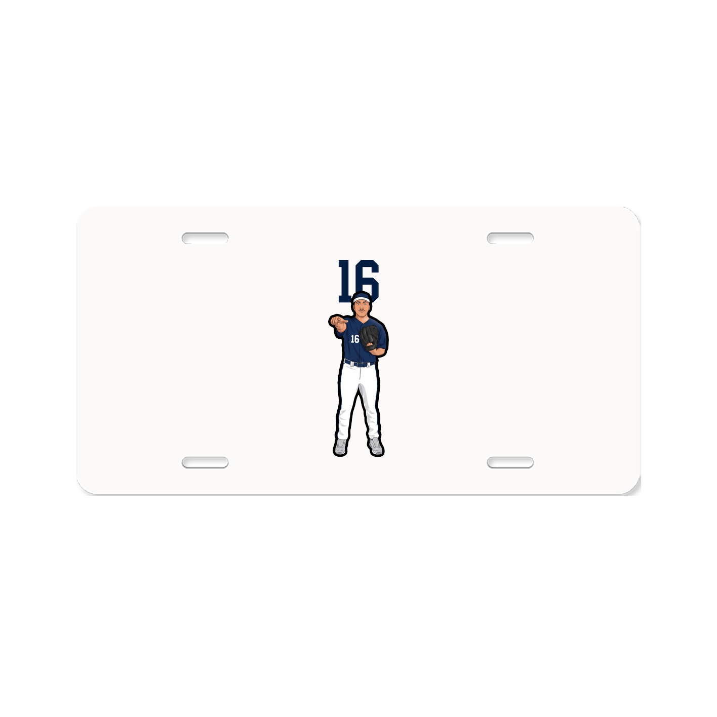 License Plate — Number Top in Classic