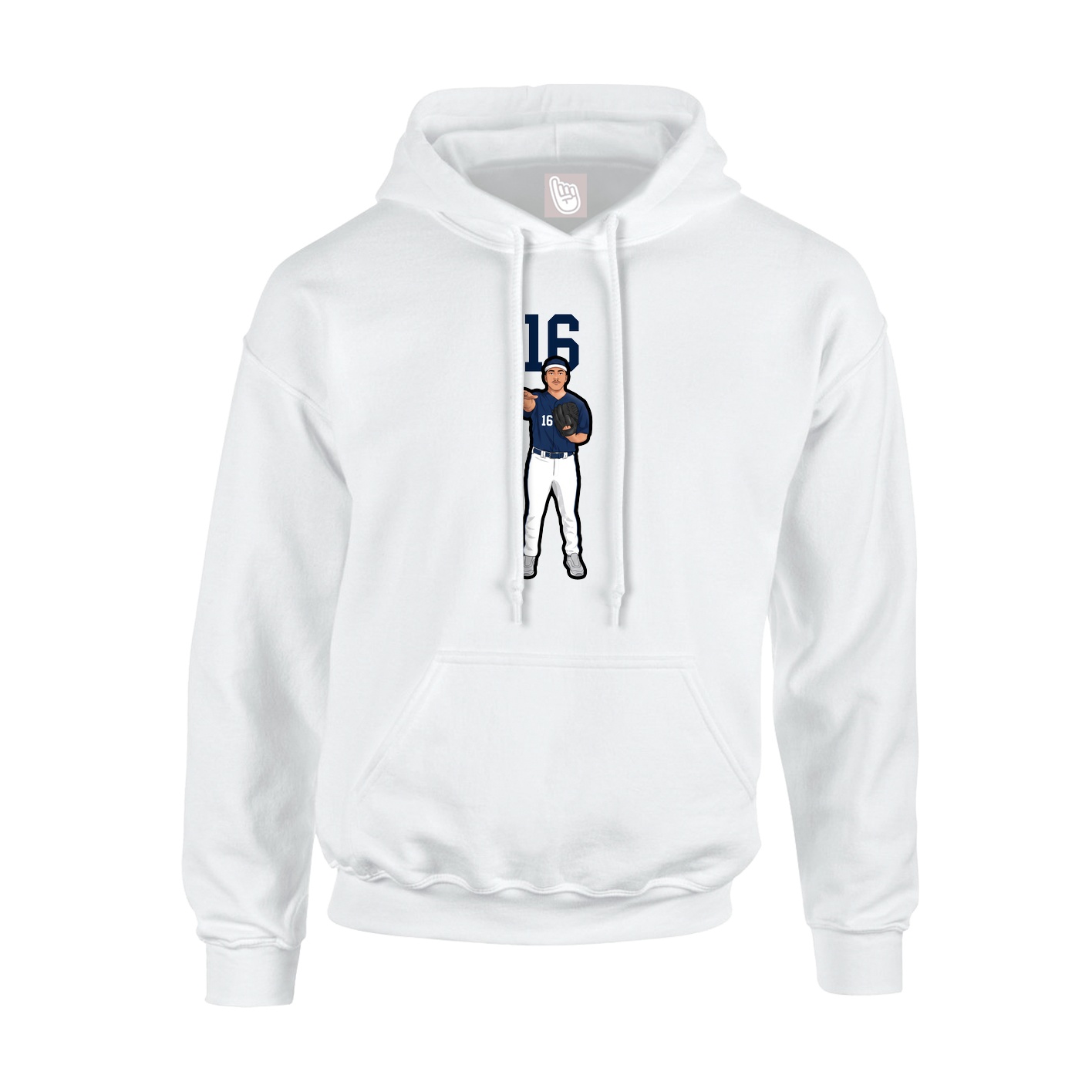 Hoodie — Number Top in White
