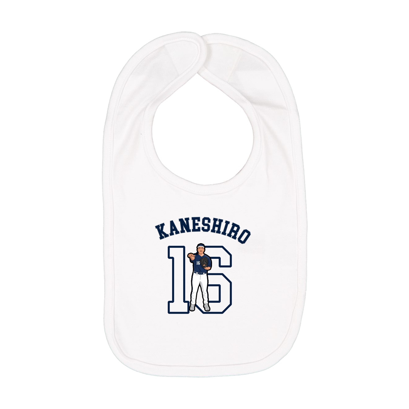 Infant Bib — Shirsey Arch in White