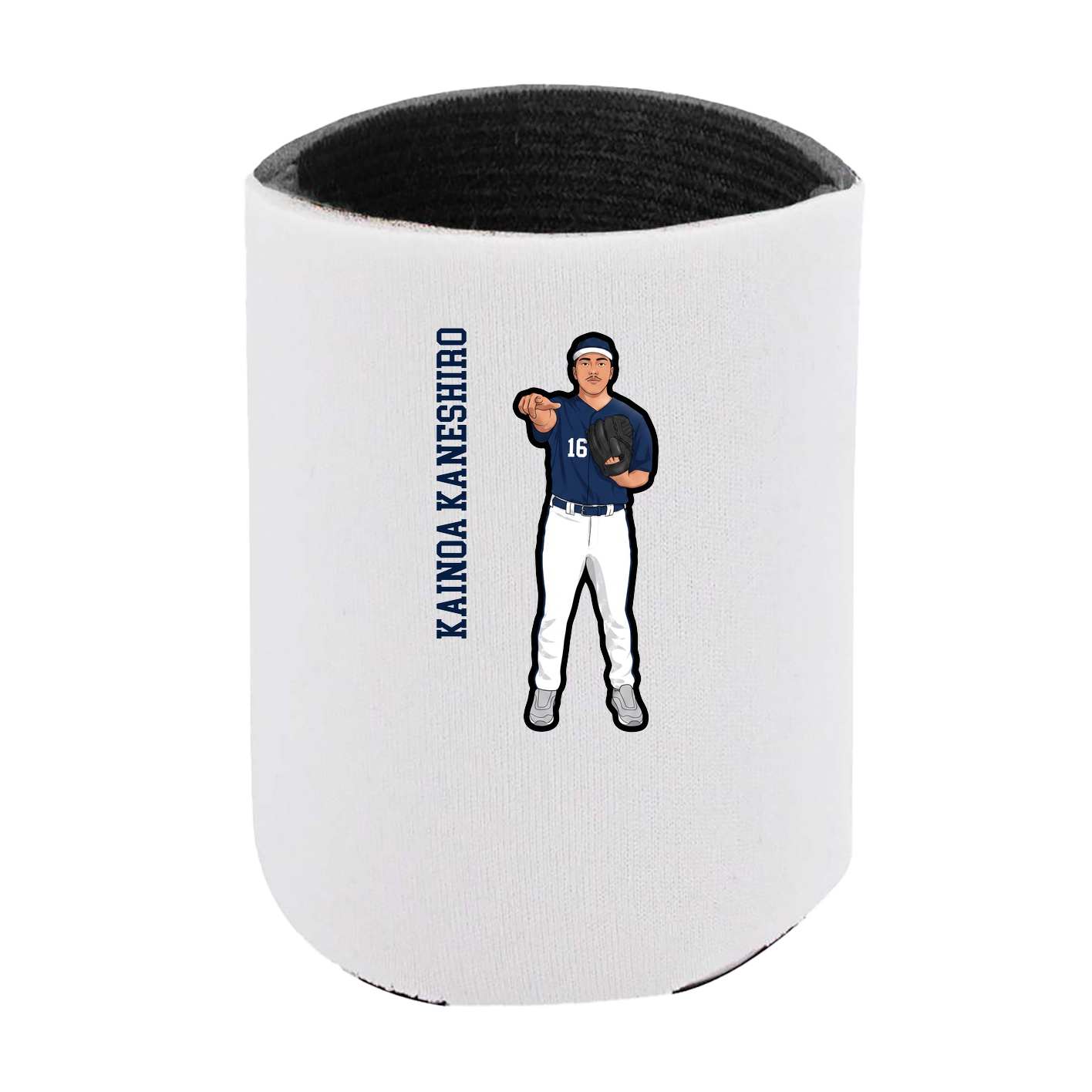 Can Holder — Name Vertical in White