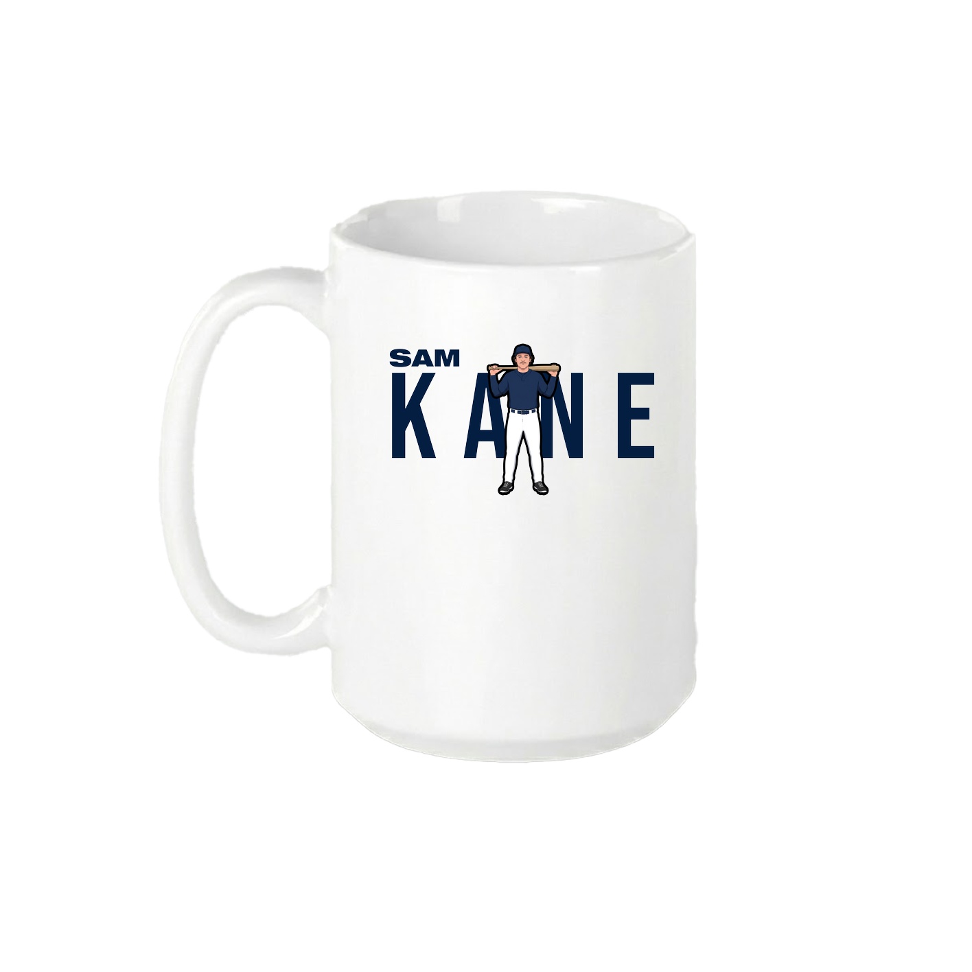 15oz Coffee Mug — Player Name in White