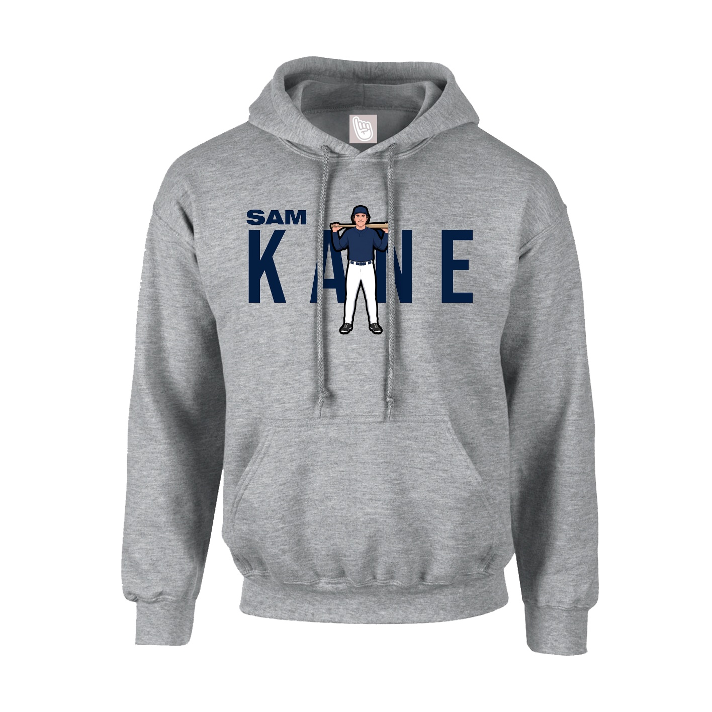 Youth Hoodie — Player Name in Grey
