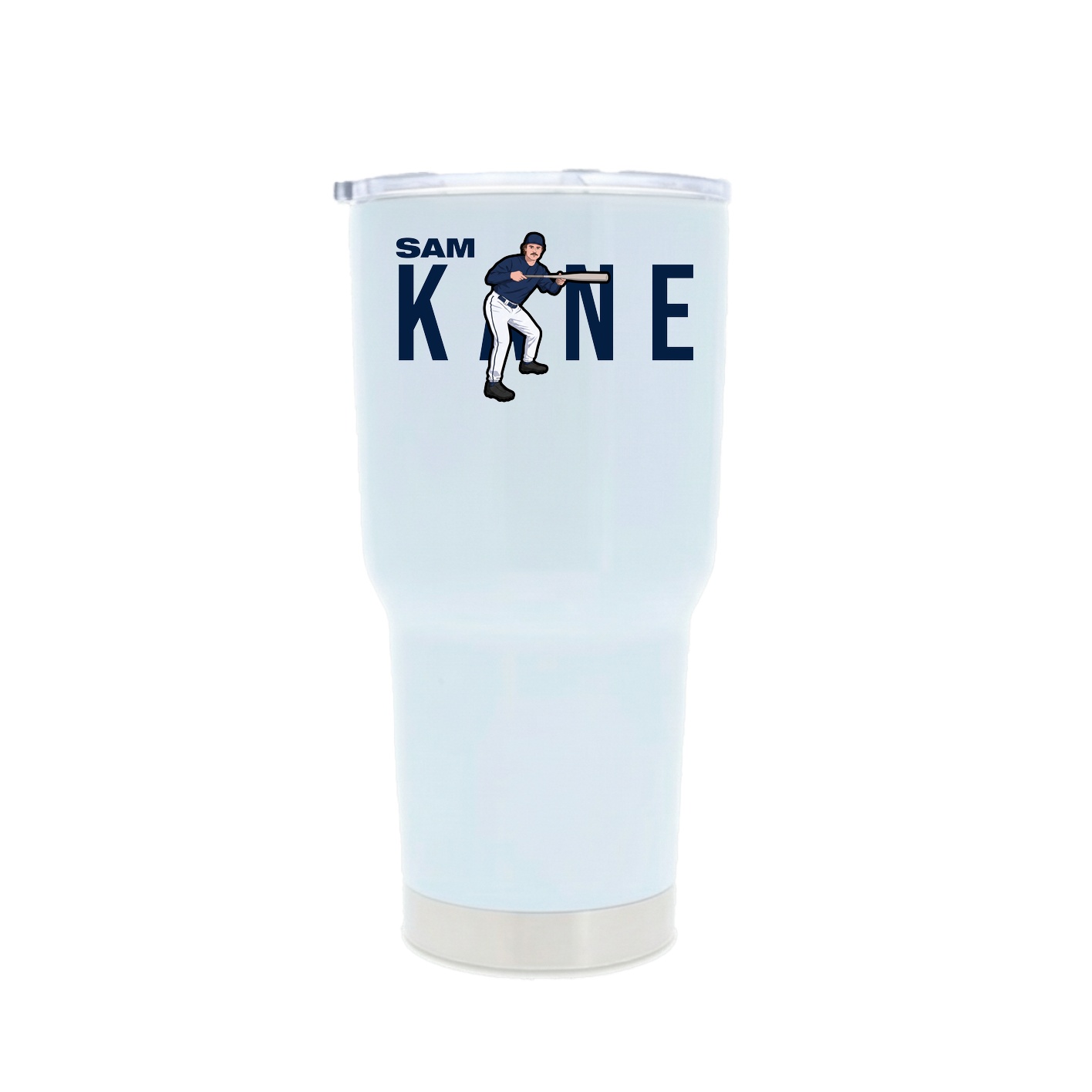 30oz Stainless Steel Tumbler — Player Name in White