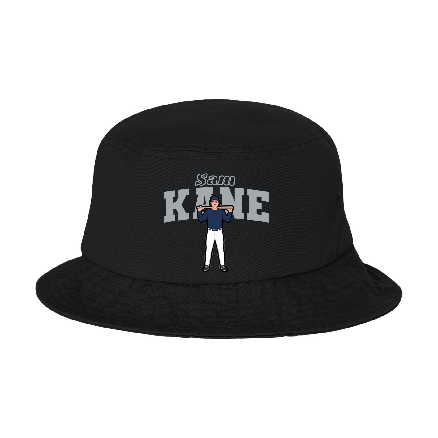 Bucket Cap — Name Arch in Black