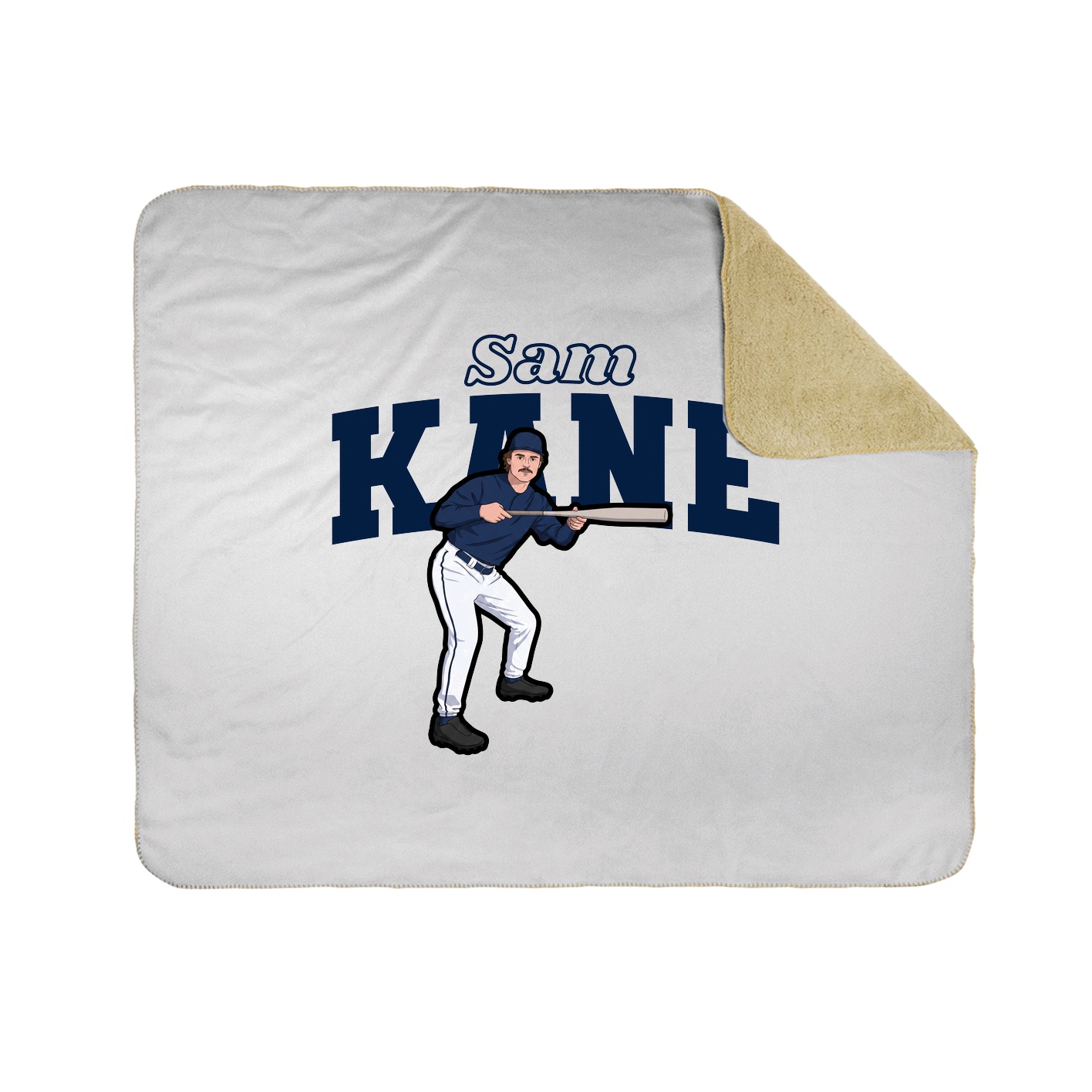 Throw Blanket — Name Arch in White