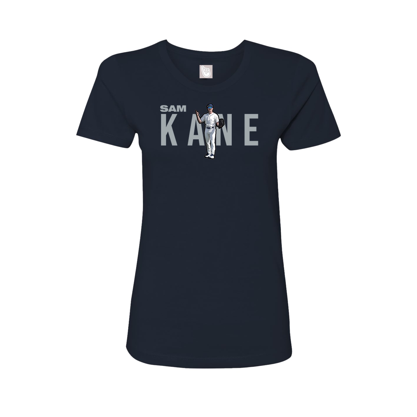 Fitted Women's Tee — Player Name in Navy