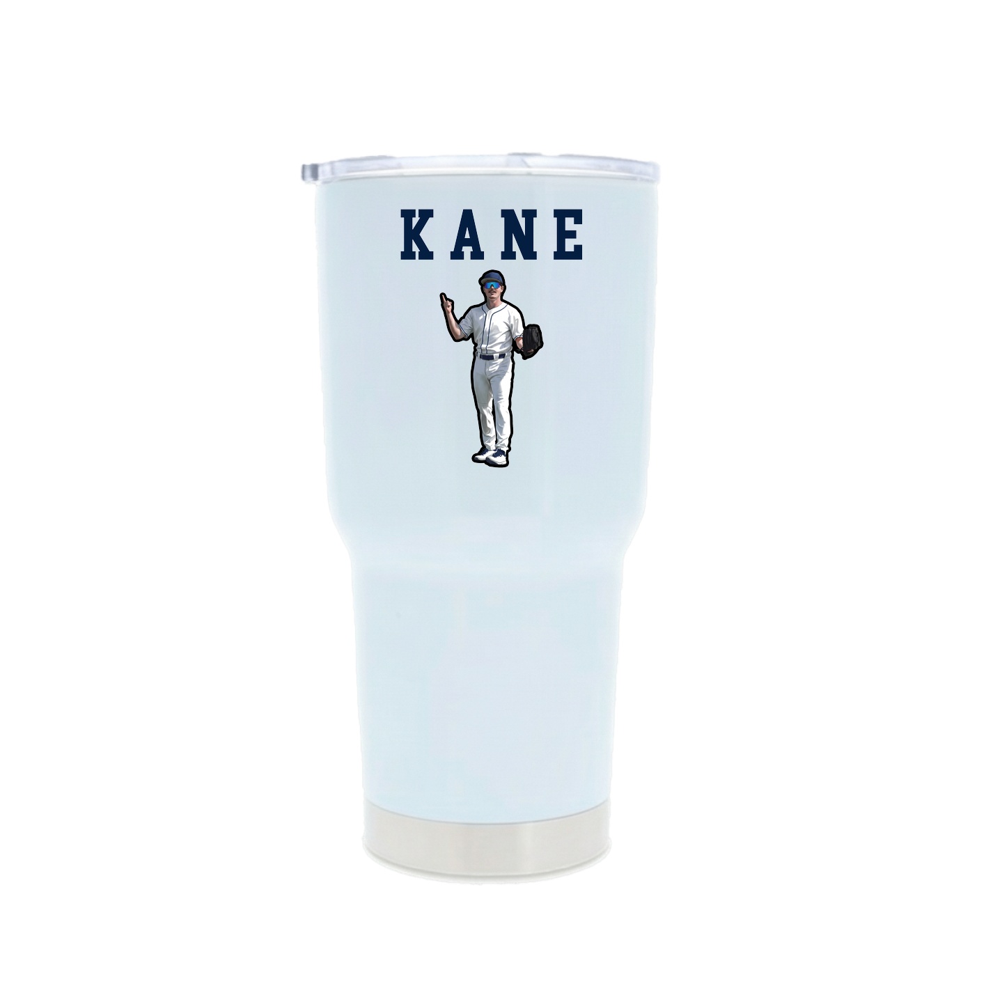 30oz Stainless Steel Tumbler — Shirsey in White