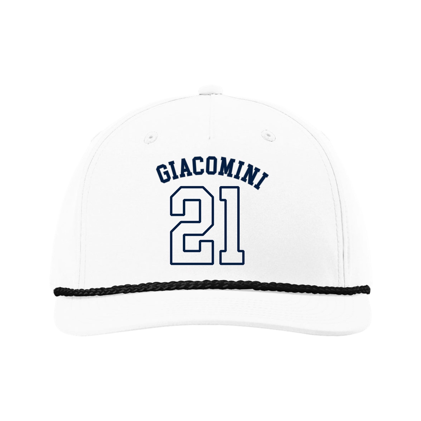 Five-Panel Classic Rope Cap — Shirsey Arch in White