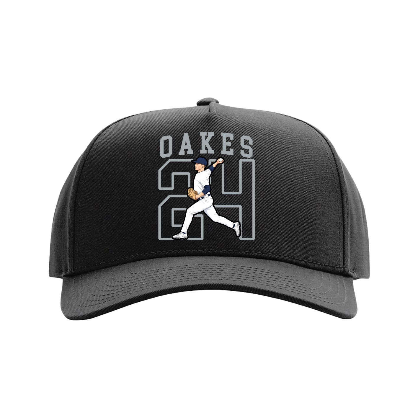 Full Fabric Five-Panel Champ Cap — Shirsey in Black