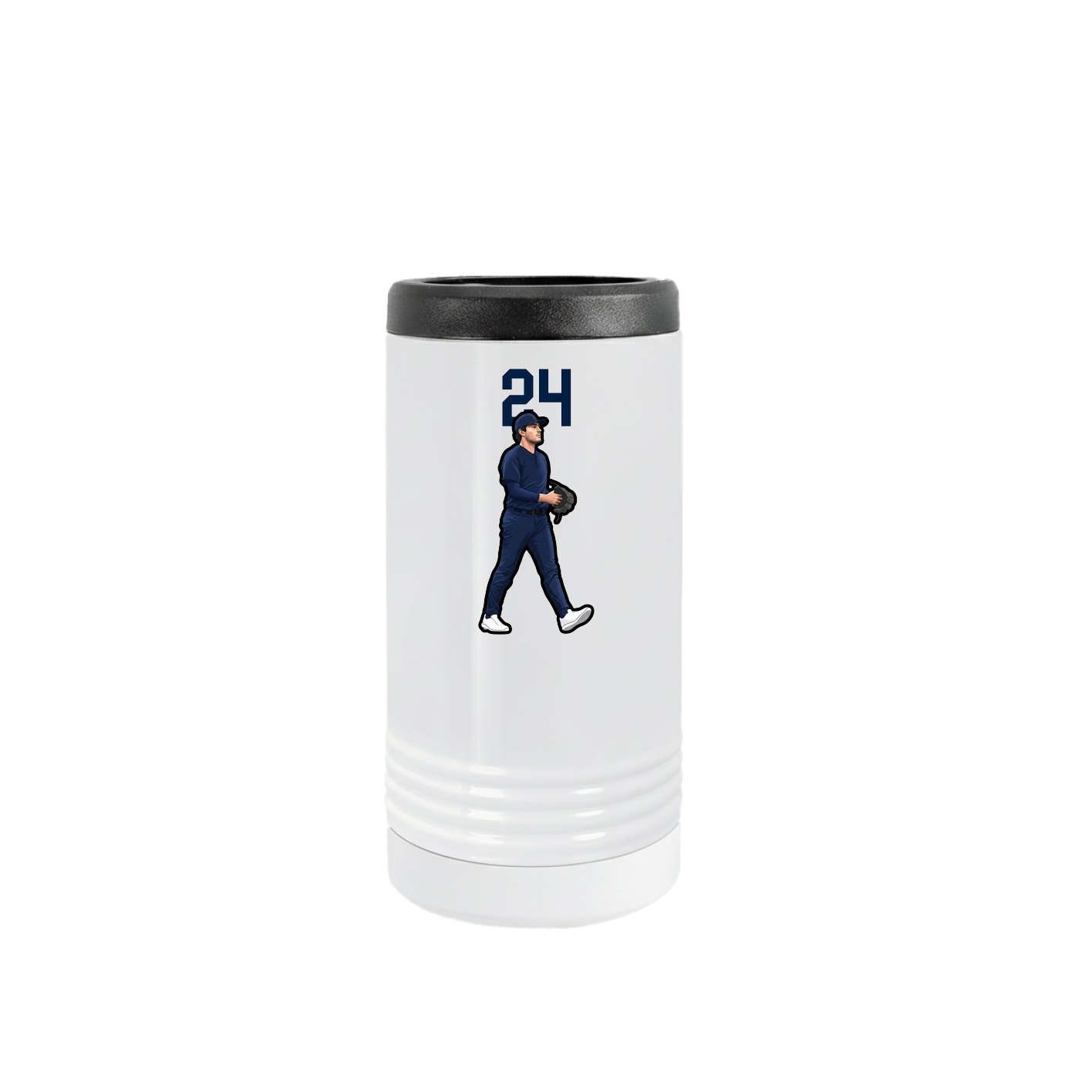 Slim Beverage Holder — Number Top in White