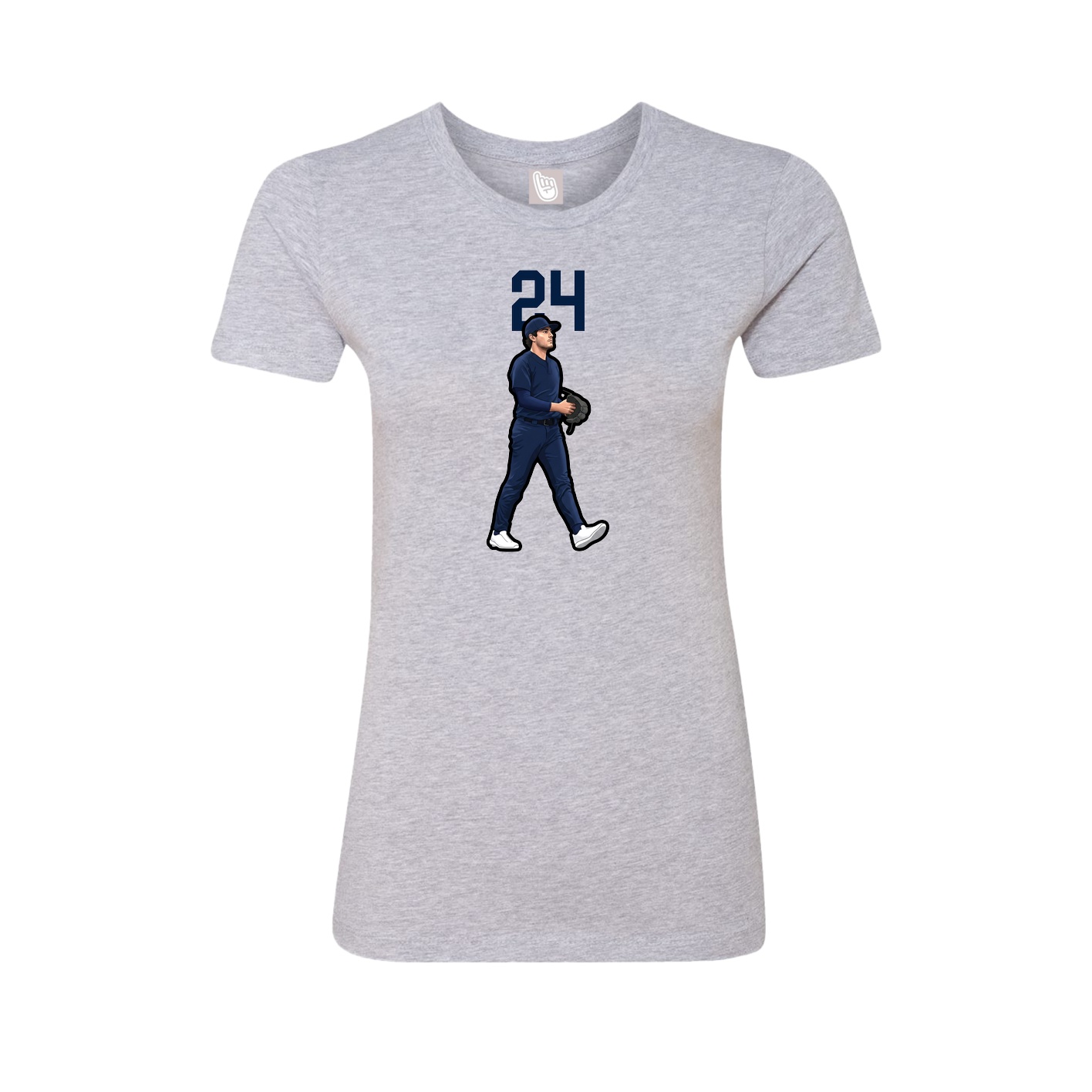 Womens Tee — Number Top in Grey