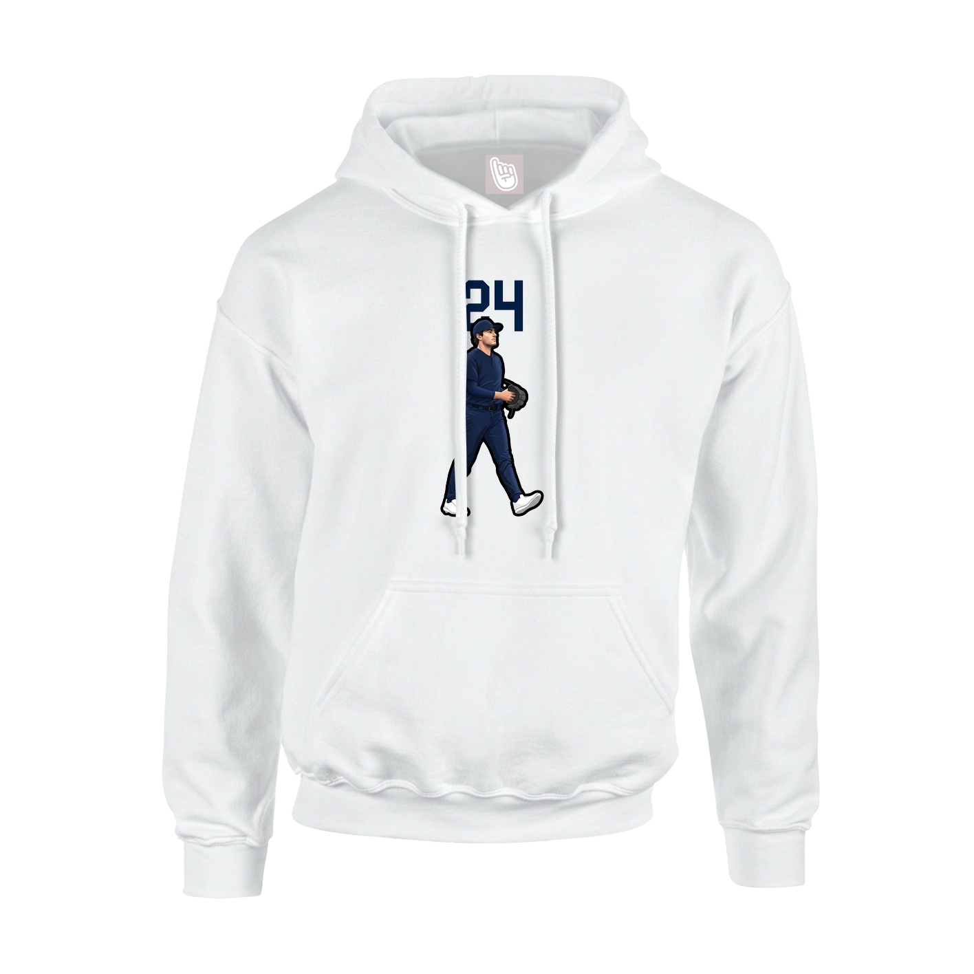 Hoodie — Number Top in White