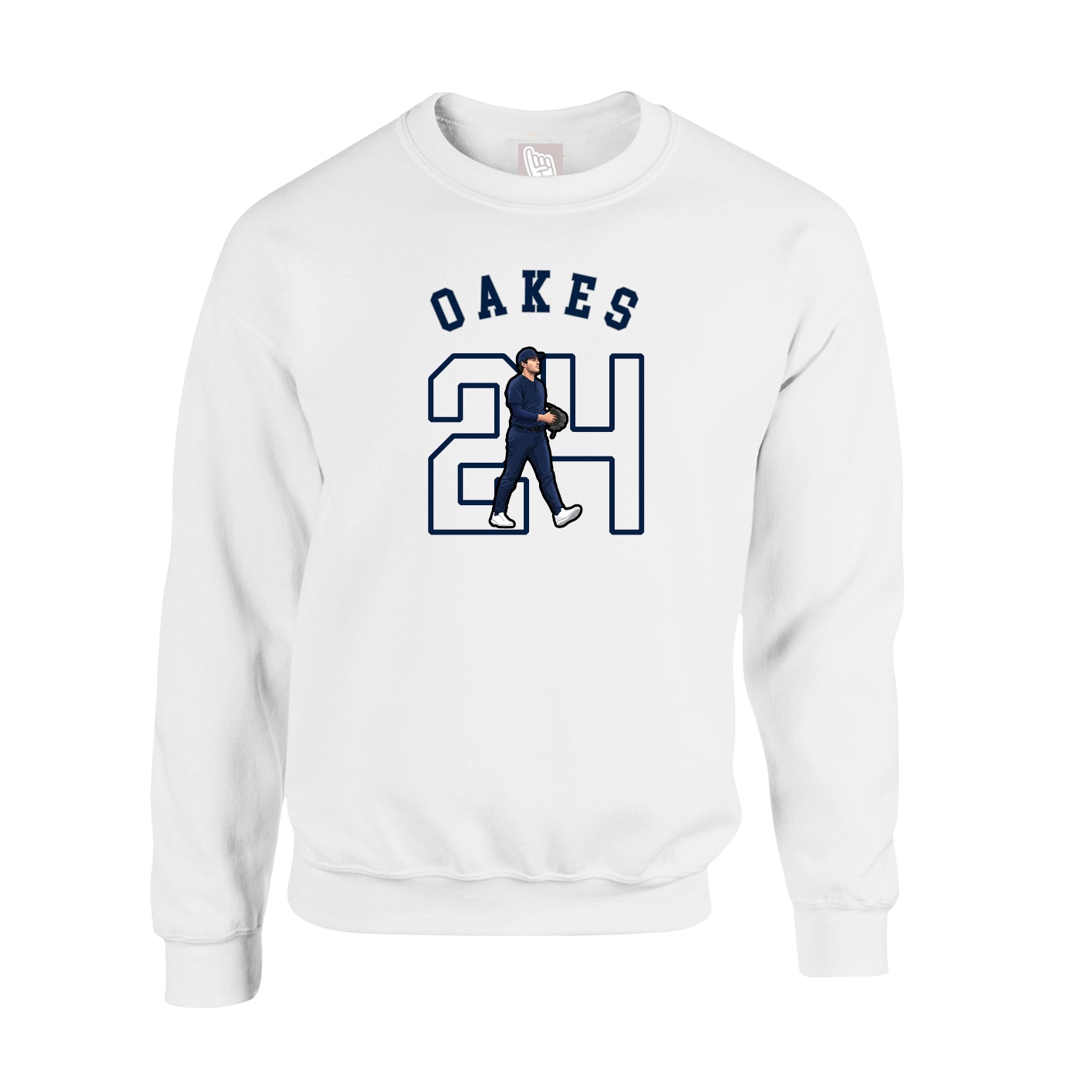 Fleece Crew — Shirsey Arch in White