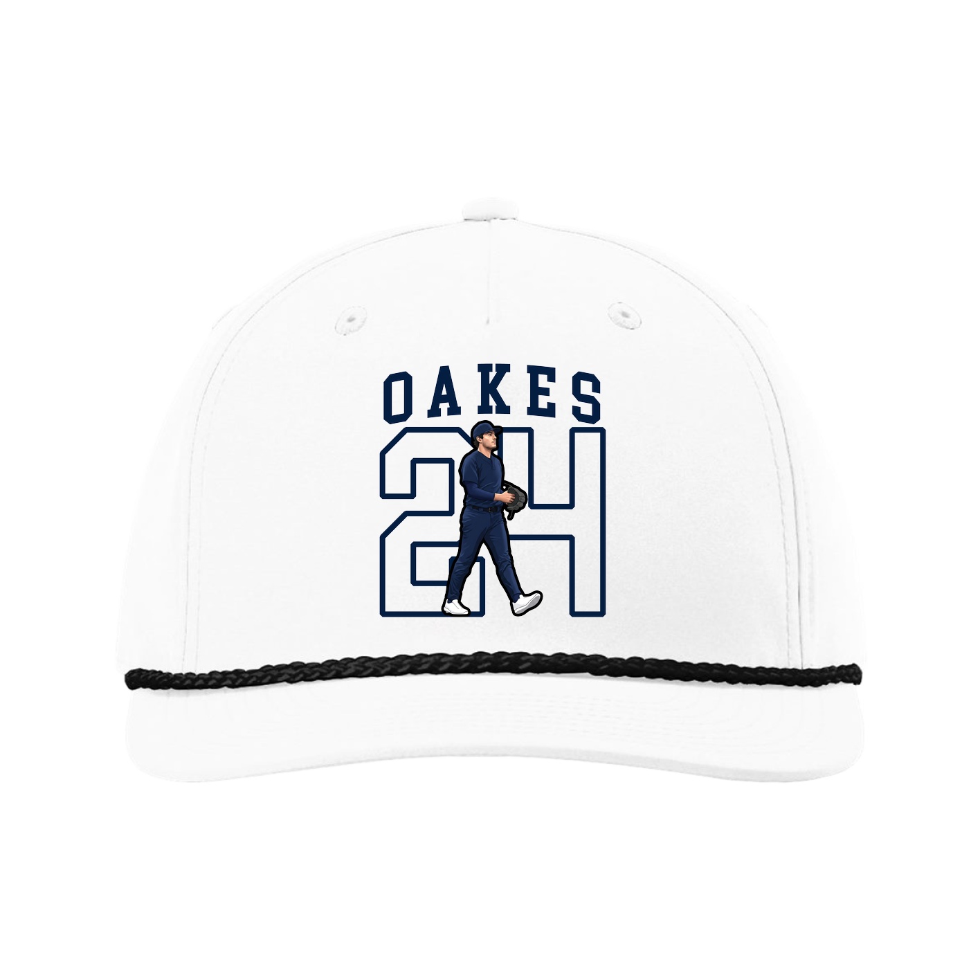 Five-Panel Classic Rope Cap — Shirsey in White