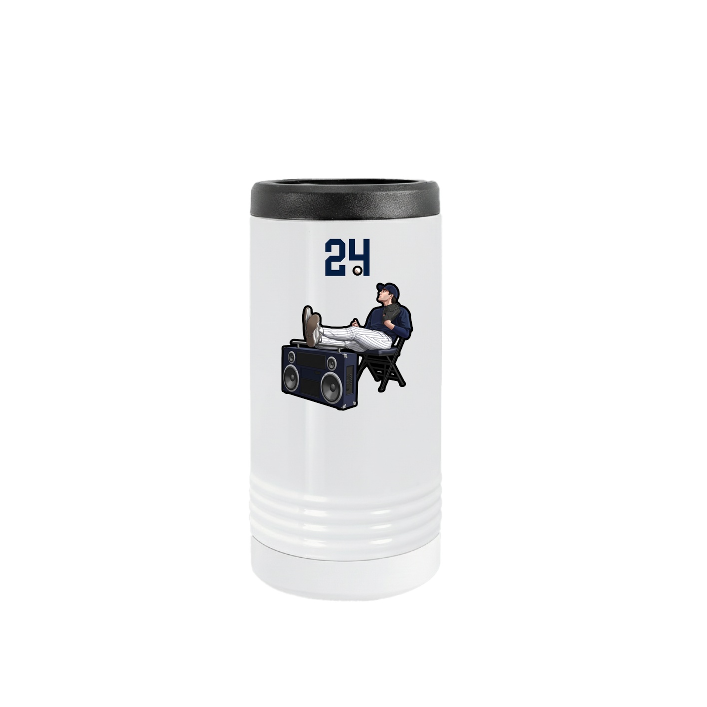 Slim Beverage Holder — Number Top in White