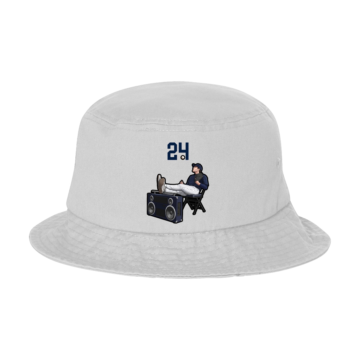 Bucket Cap — Number Top in White