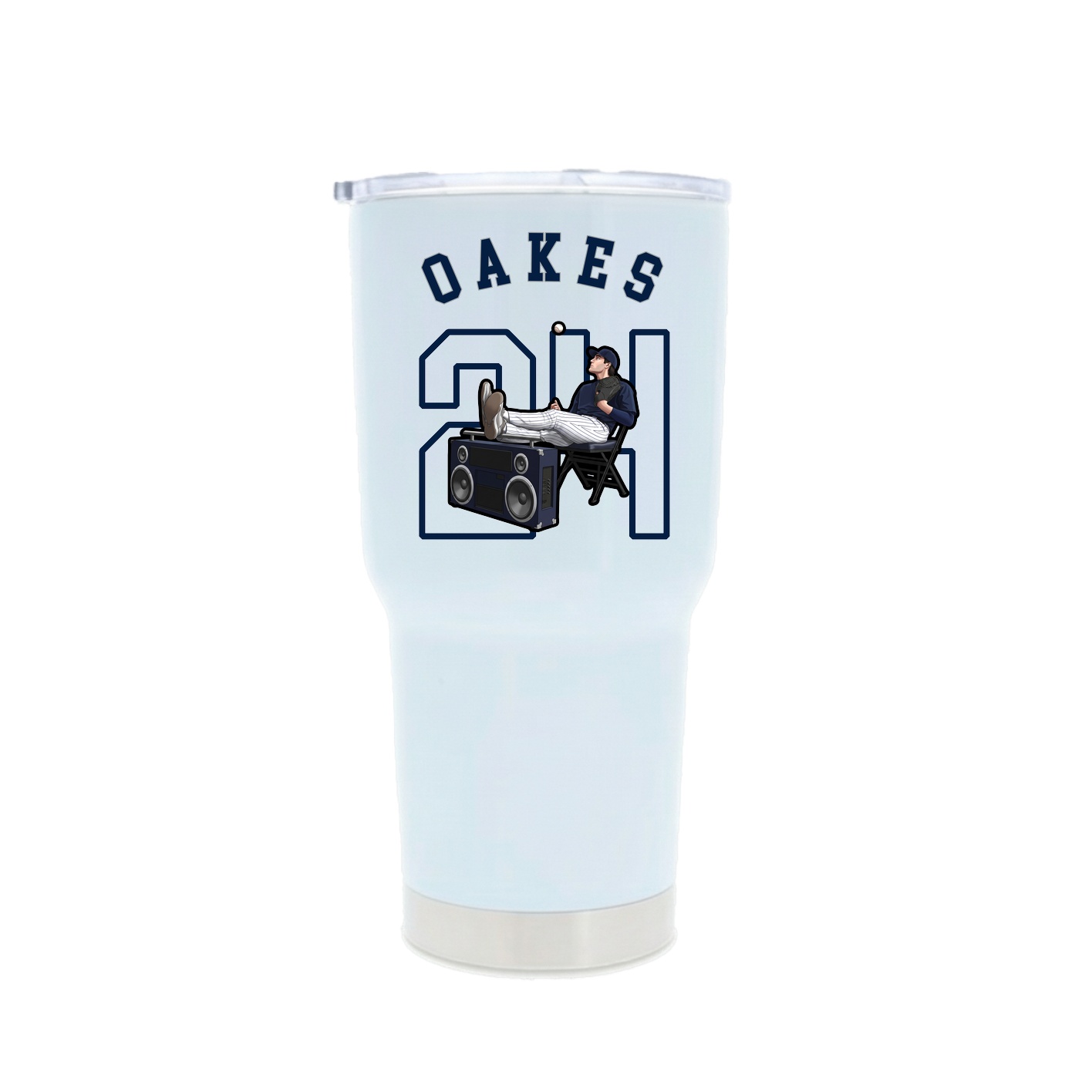 30oz Stainless Steel Tumbler — Shirsey Arch in White