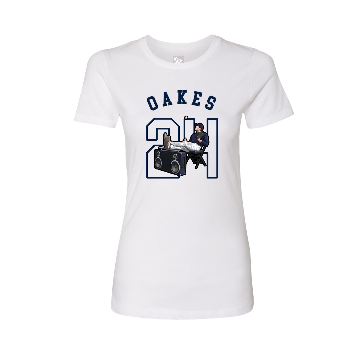 Fitted Women's Tee — Shirsey Arch in White