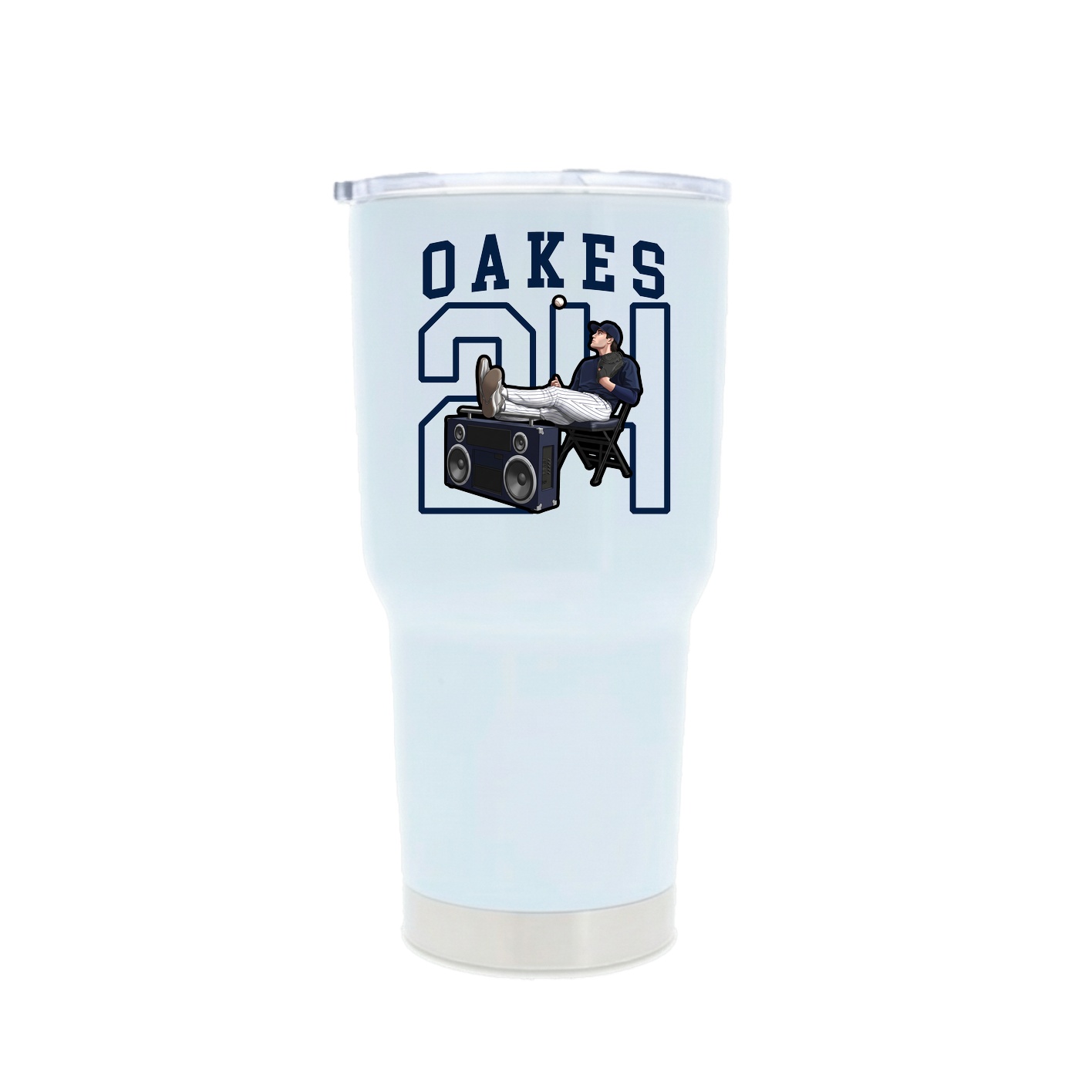 30oz Stainless Steel Tumbler — Shirsey in White
