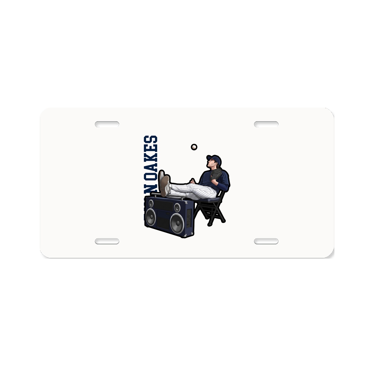 License Plate — Name Vertical in Classic
