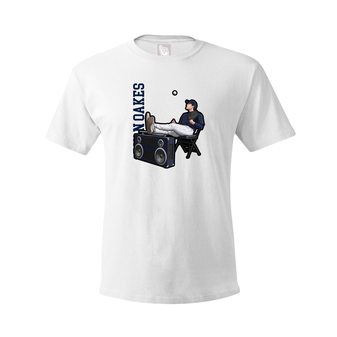 Youth Tee — Name Vertical in White