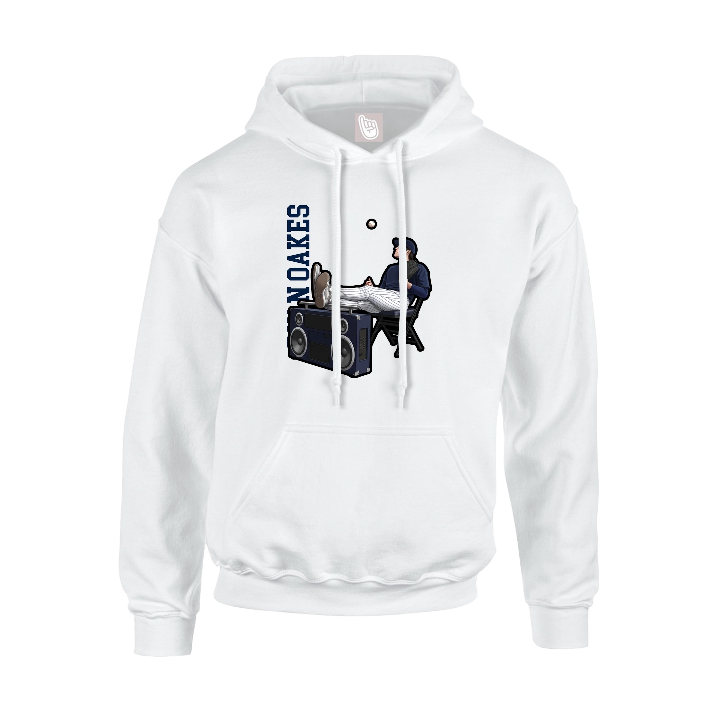 Youth Hoodie — Name Vertical in White