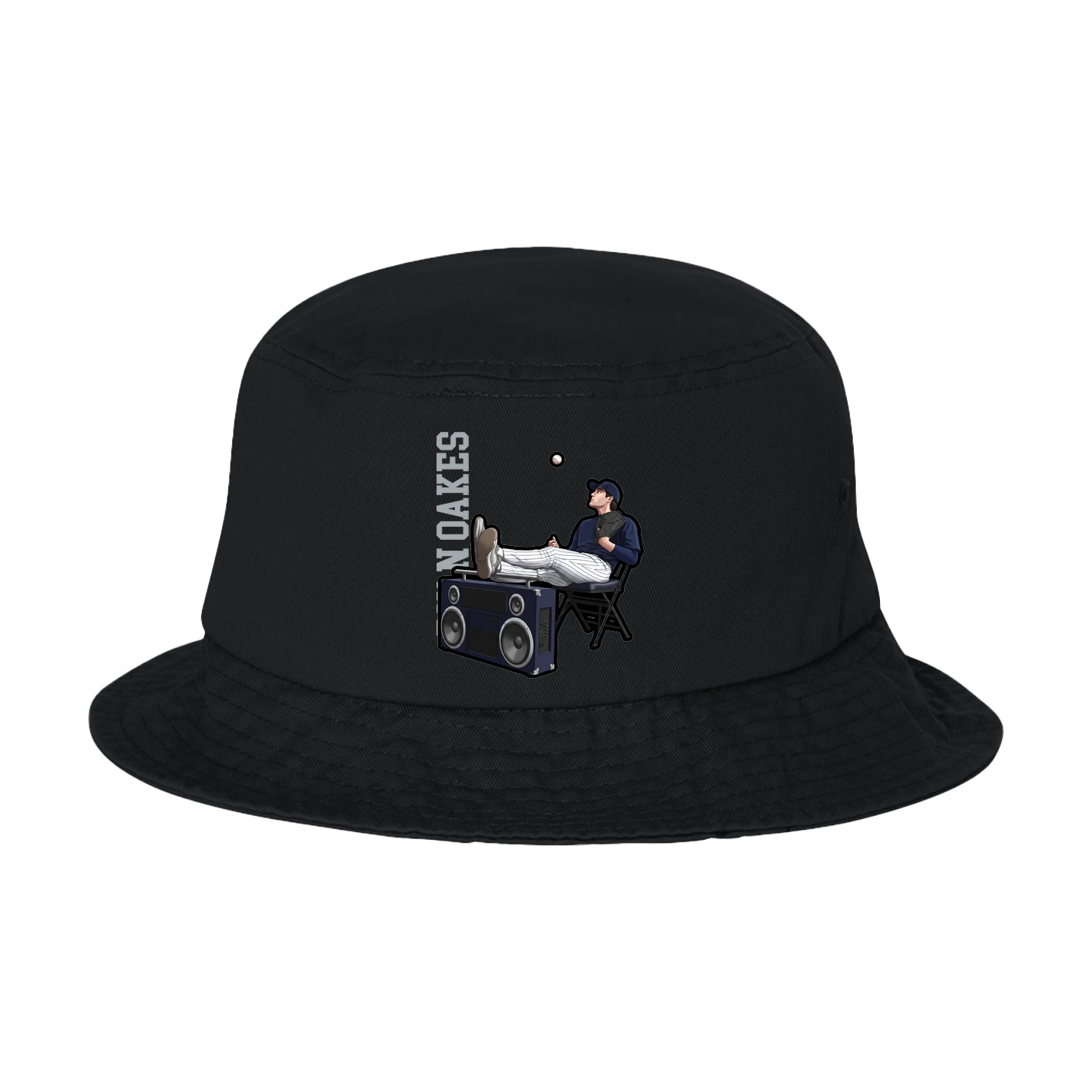 Bucket Cap — Name Vertical in Black
