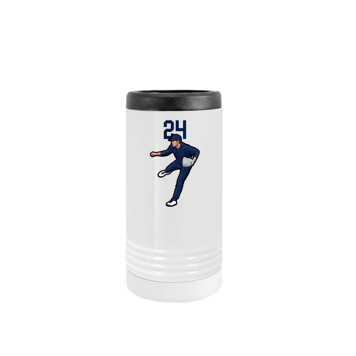 Slim Beverage Holder — Number Top in White