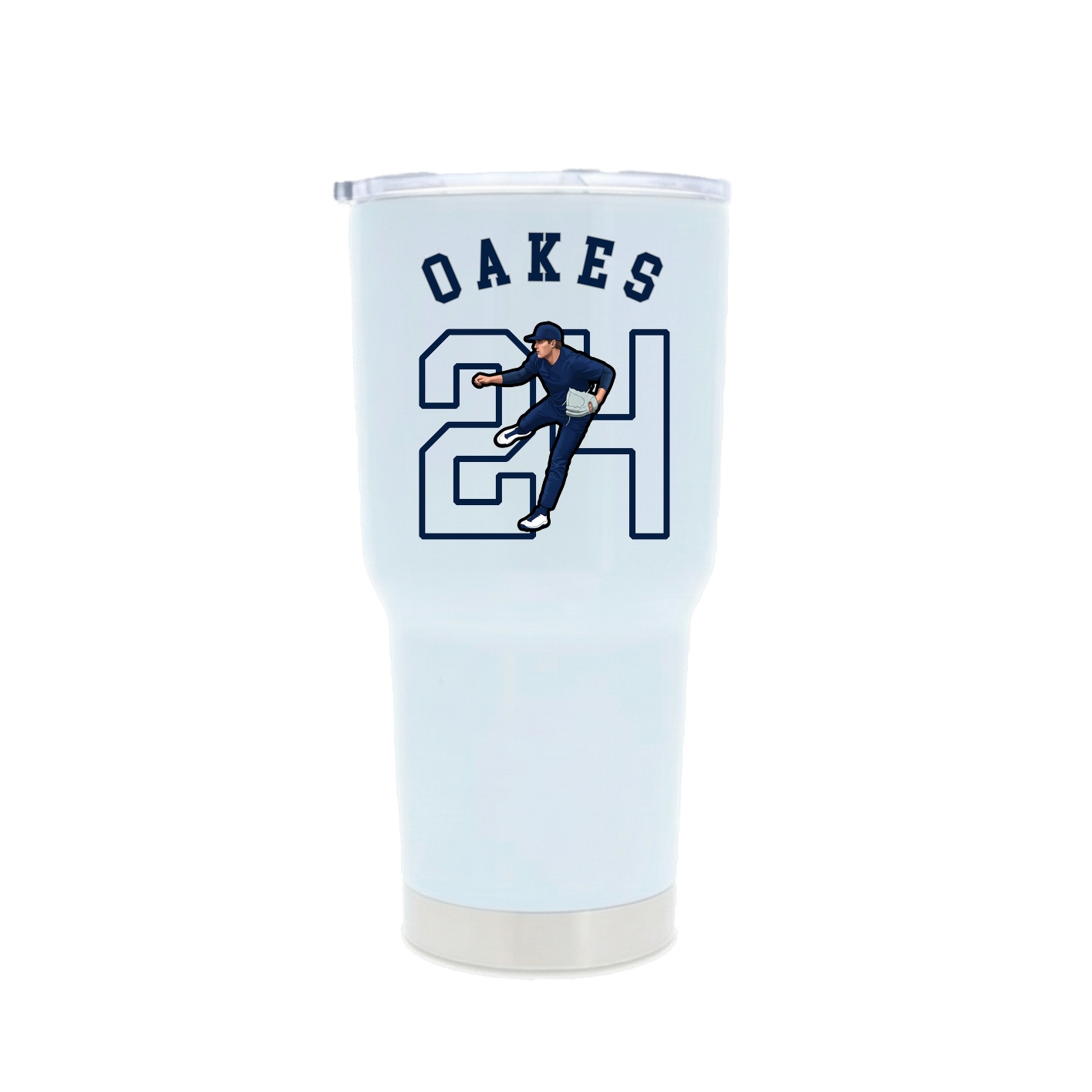 30oz Stainless Steel Tumbler — Shirsey Arch in White