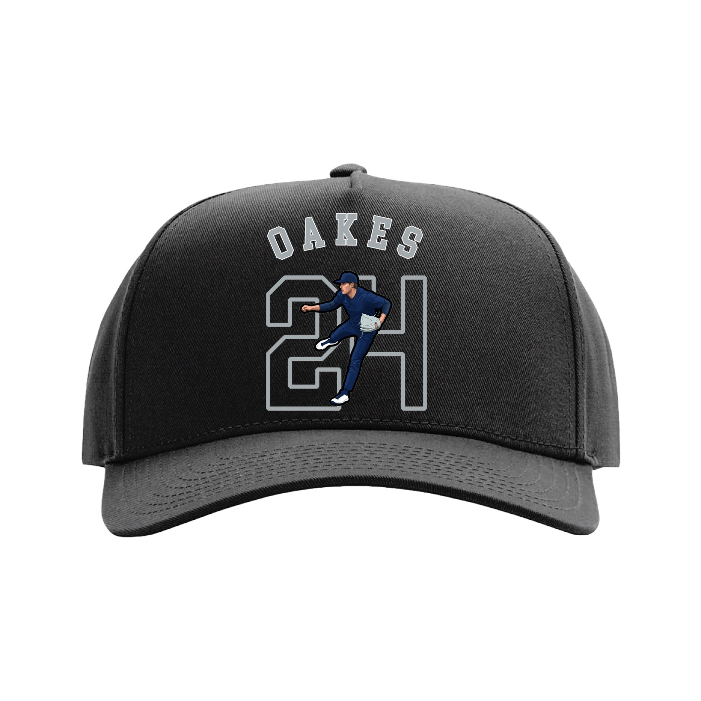 Full Fabric Five-Panel Champ Cap — Shirsey Arch in Black