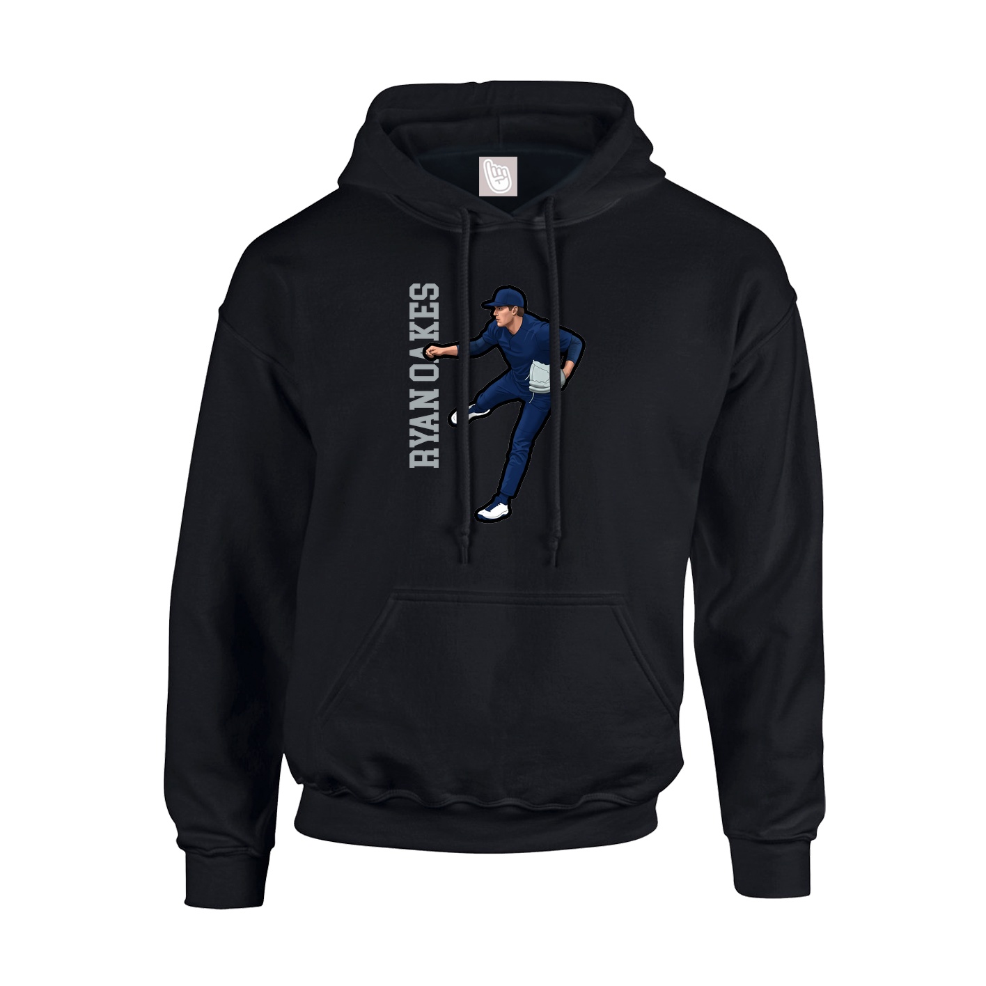 Youth Hoodie — Name Vertical in Black