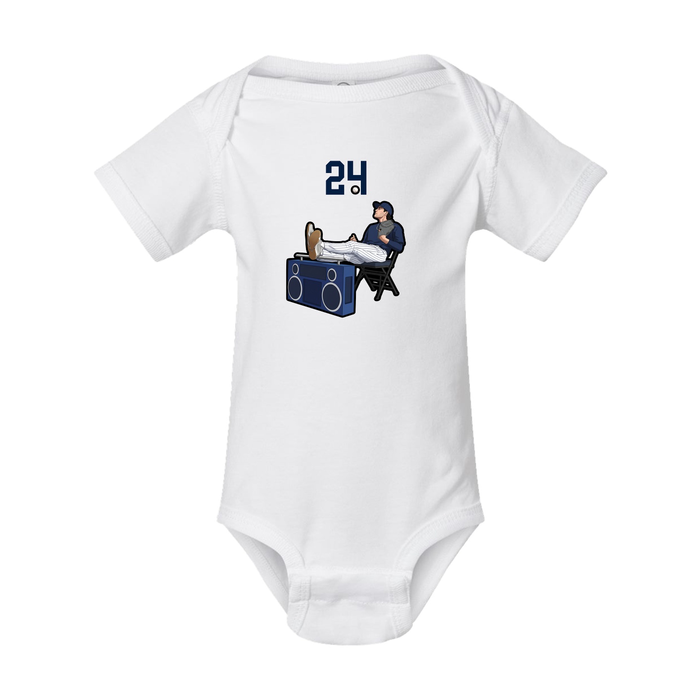 Baby Onesie — Number Top in White