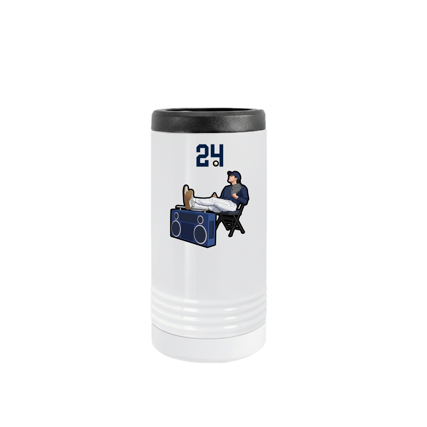Slim Beverage Holder — Number Top in White