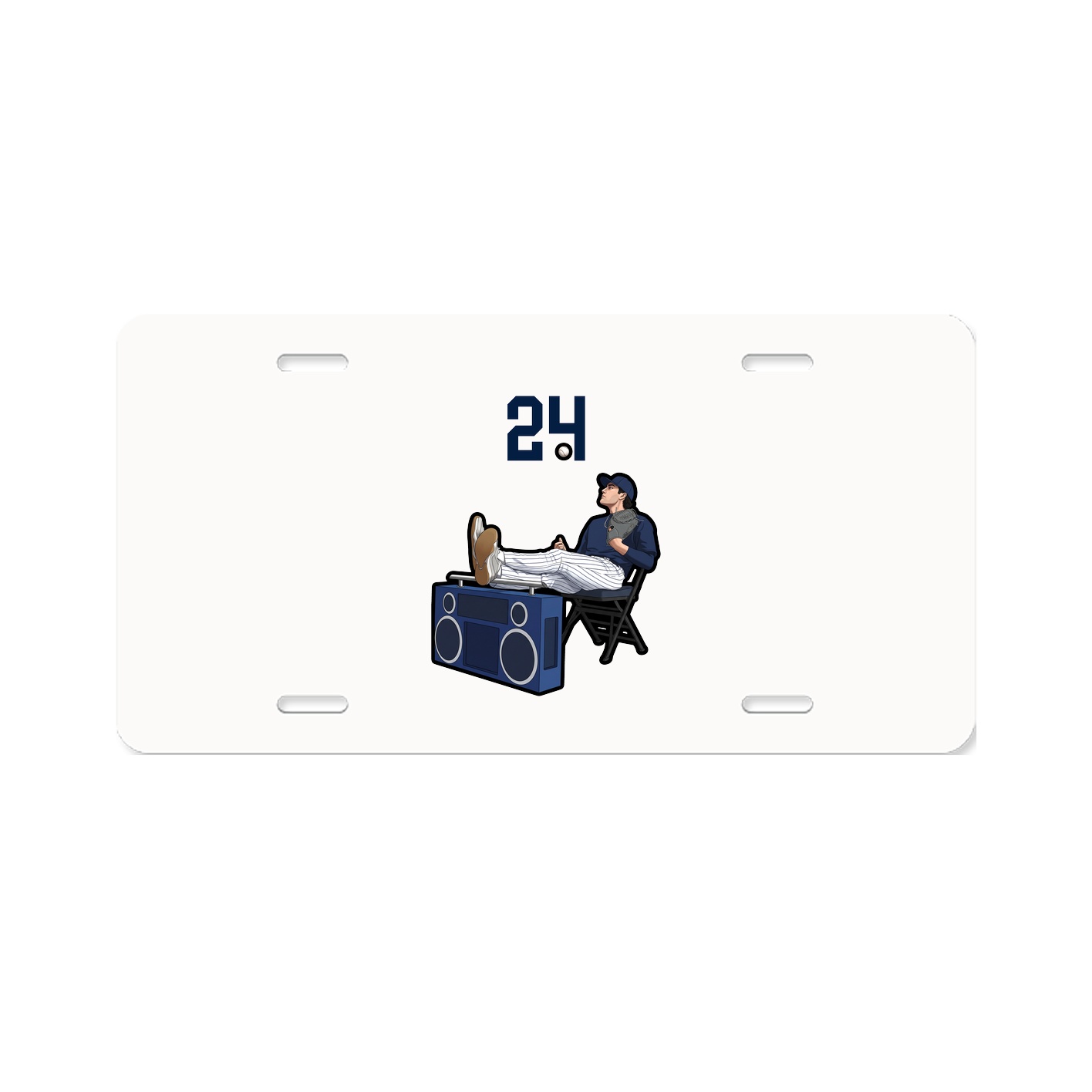 License Plate — Number Top in Classic