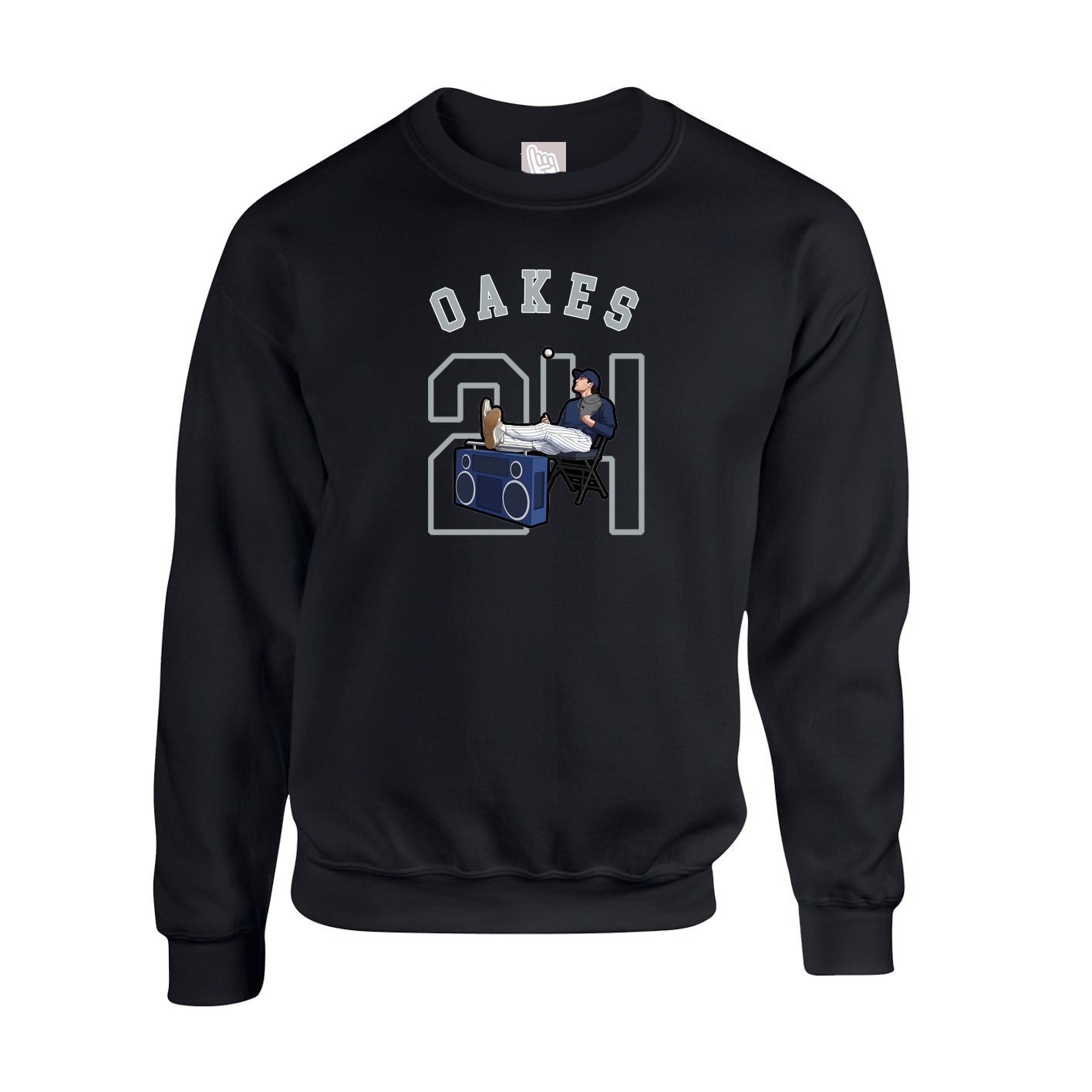 Fleece Crew — Shirsey Arch in Black