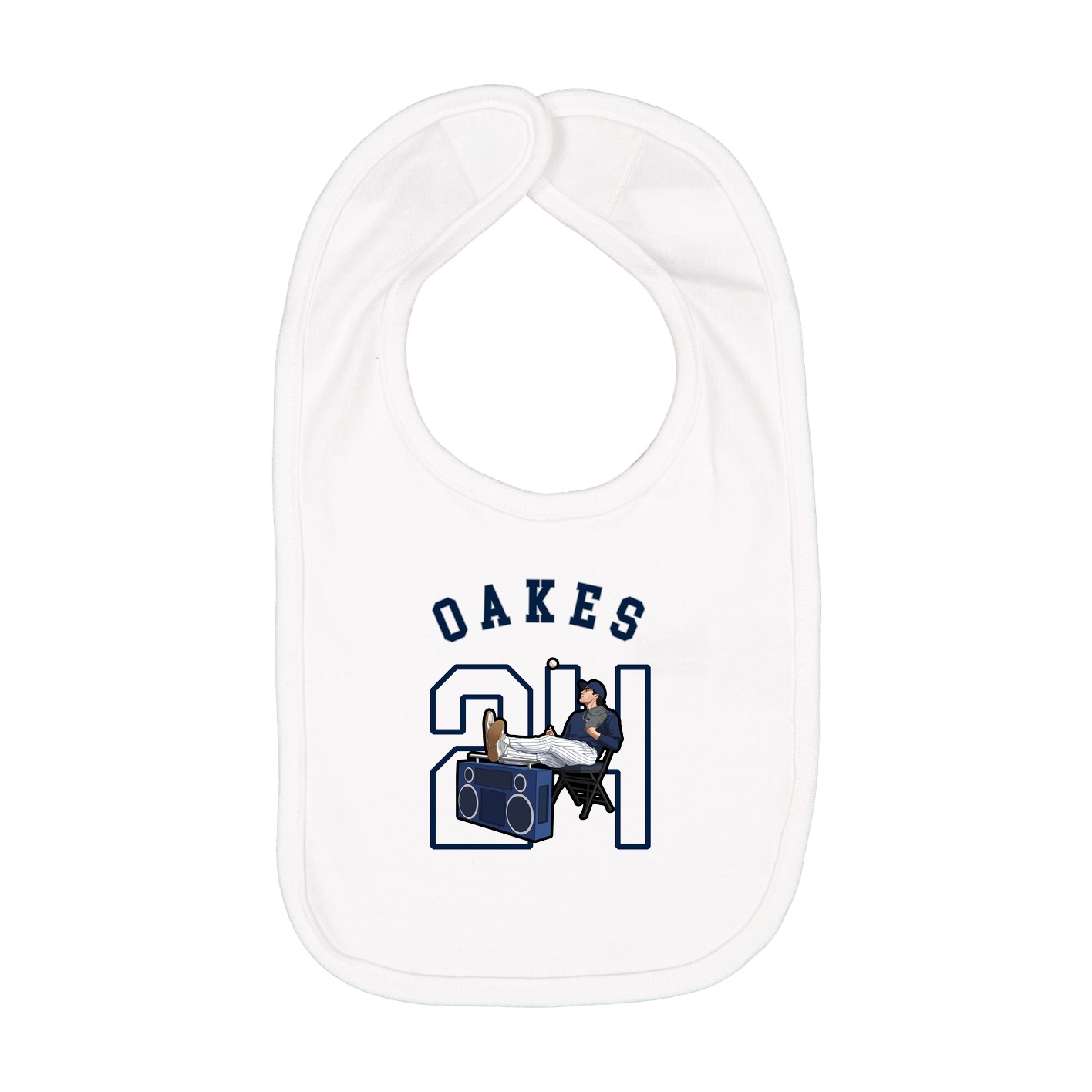 Infant Bib — Shirsey Arch in White