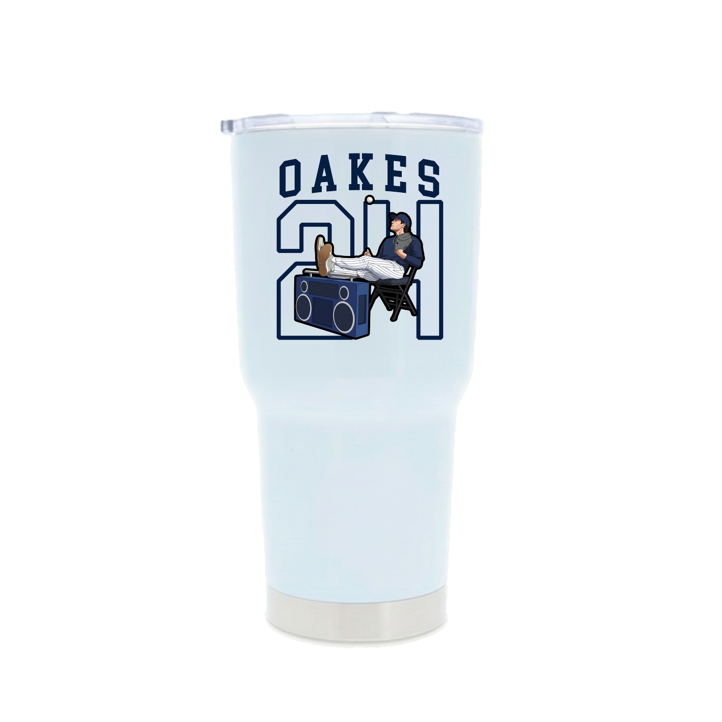 30oz Stainless Steel Tumbler — Shirsey in White