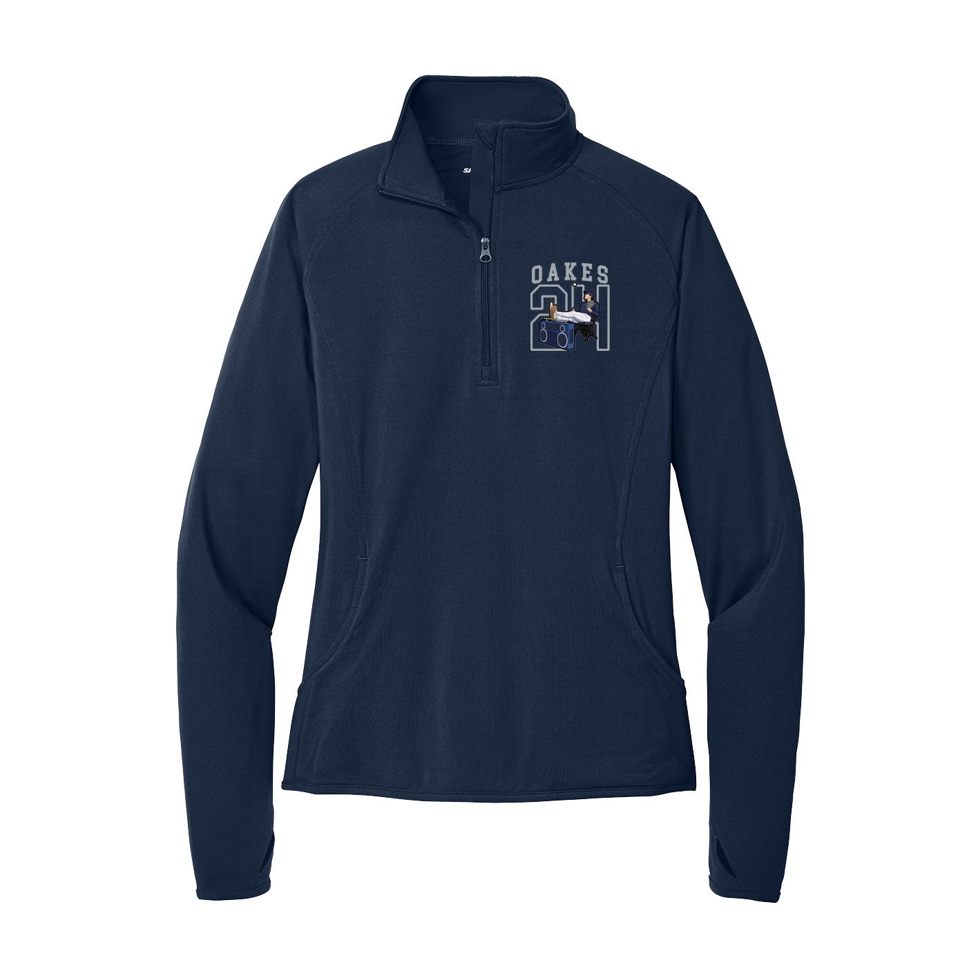 Women's Q-Zip Pullover — Shirsey in Navy