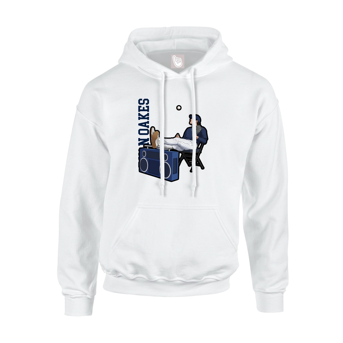 Hoodie — Name Vertical in White